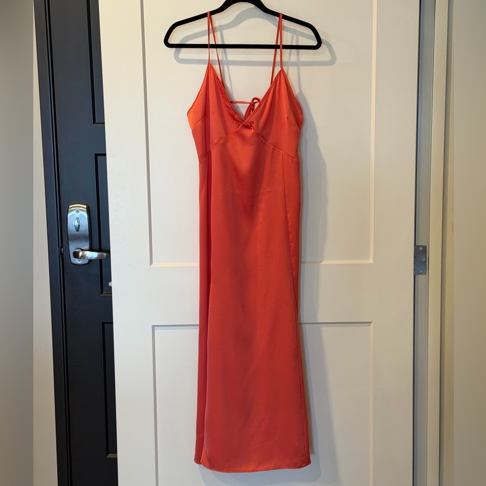 H&M Vibrant Peach Slip Dress